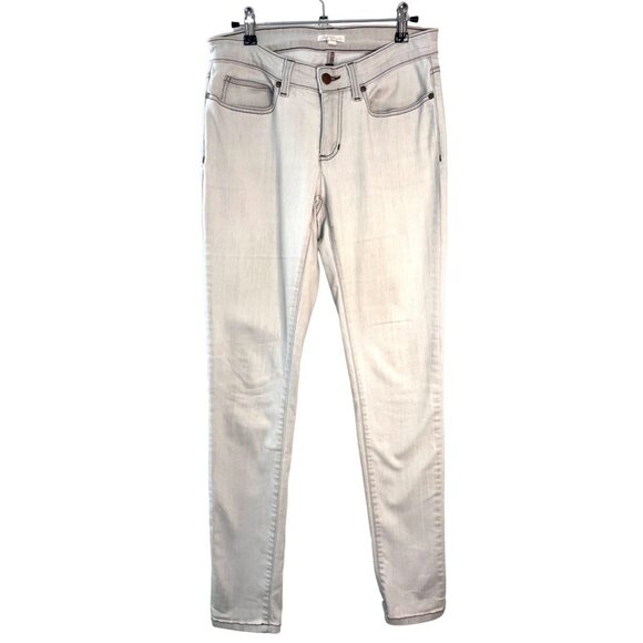 Eileen Fisher Light Gray Mid Rise Skinny Jeans Denim-Organic Cotton Size 6 - Picture 2 of 8